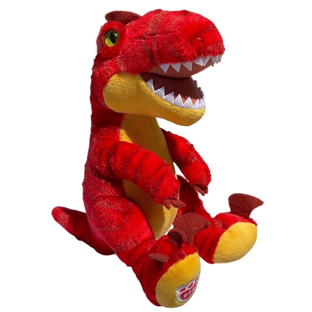 Build A Bear Workshop Red Raptor Dinosaur Plush T Rex Red Yellow